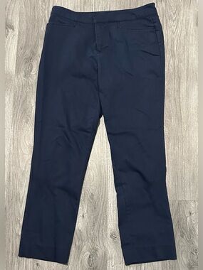 Chaps Sz. 10 Classic Navy Straight-Leg Dress Pants